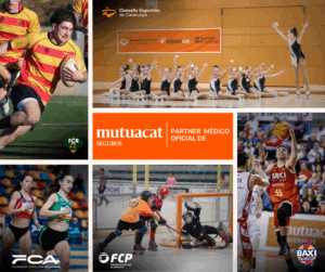 Collage amb diferents federacions i clubs dels quals Mutuacat ha estat parner mèdic la temporada 2024-2025